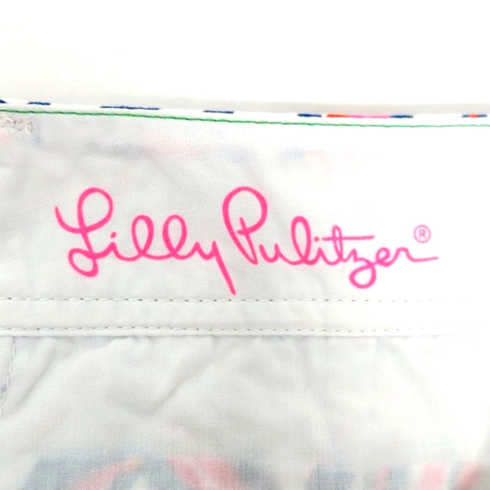 Lilly Pulitzer Colorful Patterned Shorts - Red, Pink, Blue - Picture 8 of 11